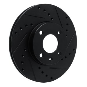 Chevrolet Spark Brake Rotor (1) - Front Right - R1 Concepts - Drilled & Slotted - Black - `16-`22